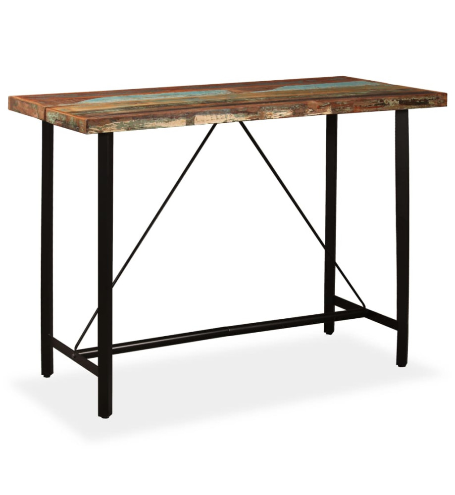 Table de bar Bois massif de récupération 150 x 70 x 107 cm