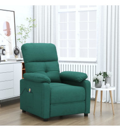 Fauteuil de massage Vert foncé Tissu