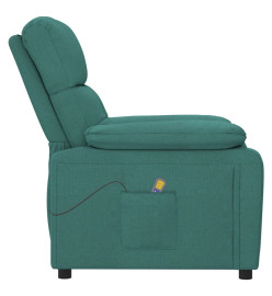 Fauteuil de massage Vert foncé Tissu