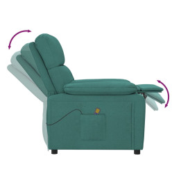 Fauteuil de massage Vert foncé Tissu