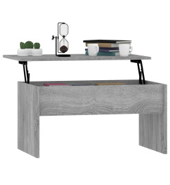 Table basse Sonoma gris 80x50,5x41,5 cm Bois d'ingénierie