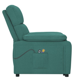 Fauteuil électrique de massage Vert foncé Tissu