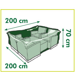 Nature Housse de meubles de jardin pour table et chaises 200x200x70 cm