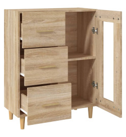 Buffet chêne sonoma 69,5x34x90 cm bois d'ingénierie