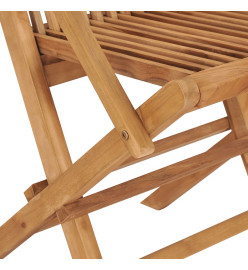 Chaises de jardin 2 pcs avec coussins bleu clair Teck massif