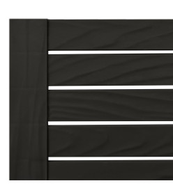 Chaise longue double noir 155x138x83 cm polypropylène