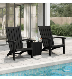 Chaises de jardin Adirondack lot de 2 noir polypropylène