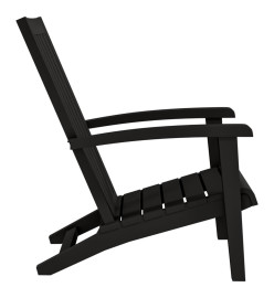 Chaises de jardin Adirondack lot de 2 noir polypropylène