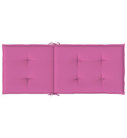 Coussins de chaise à dossier haut 4 pcs rose tissu