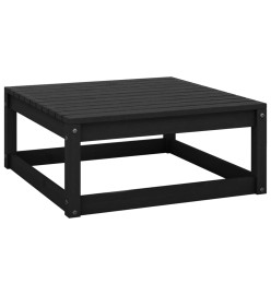 Salon de jardin 10 pcs avec coussins Noir Bois de pin massif