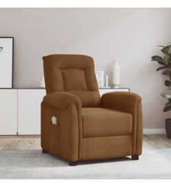 Fauteuil de massage Marron Tissu microfibre