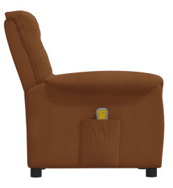 Fauteuil de massage Marron Tissu microfibre