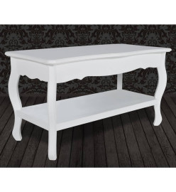 Table basse 2 couches MDF Blanc