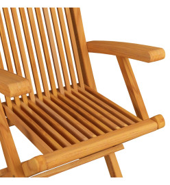 Chaises de jardin avec coussins gris 2 pcs Bois de teck massif
