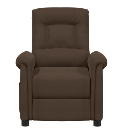 Fauteuil électrique de massage Marron Tissu microfibre