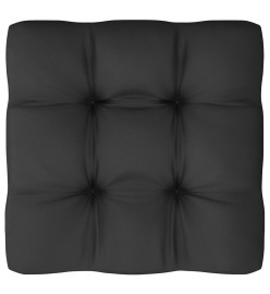 Salon de jardin 9 pcs avec coussins Noir Bois de pin massif