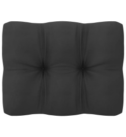 Salon de jardin 9 pcs avec coussins Noir Bois de pin massif