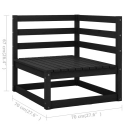 Salon de jardin 8 pcs avec coussins Bois de pin massif