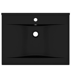 Lavabo avec trou de robinet Noir mat 60x46 cm Céramique