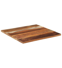 Dessus de table carré 70x70 cm 25-27 mm Bois de récupération