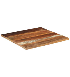 Dessus de table carré 70x70 cm 25-27 mm Bois de récupération