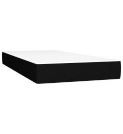 Lit à sommier tapissier avec matelas Noir 90x200 cm Tissu