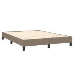 Lit à sommier tapissier avec matelas Taupe 140x200 cm Tissu