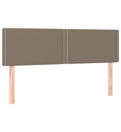 Lit à sommier tapissier avec matelas Taupe 140x200 cm Tissu