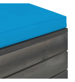 Salon palette de jardin 11 pcs avec coussins Bois de pin massif