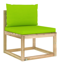 Salon de jardin 10 pcs avec coussins bois de pin imprégné