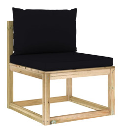Salon de jardin 8 pcs avec coussins bois de pin imprégné