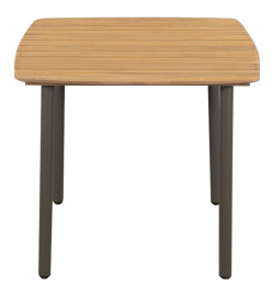Ensemble de salle à manger de jardin 3 pcs Résine tressée Gris