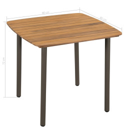 Ensemble de salle à manger de jardin 3 pcs Résine tressée Gris