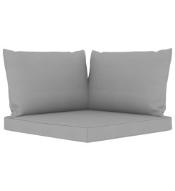 Salon de jardin 12 pcs avec coussins Gris