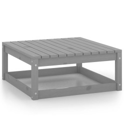 Salon de jardin 10 pcs avec coussins Gris Bois de pin massif