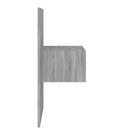 Tête de lit avec armoires Gris sonoma Bois d'ingénierie