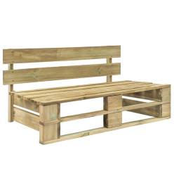 Salon de jardin palette 4pcs avec coussins pin imprégné de vert