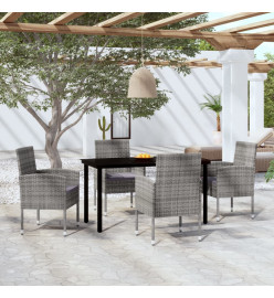 Ensemble de salle à manger de jardin 5 pcs Anthracite
