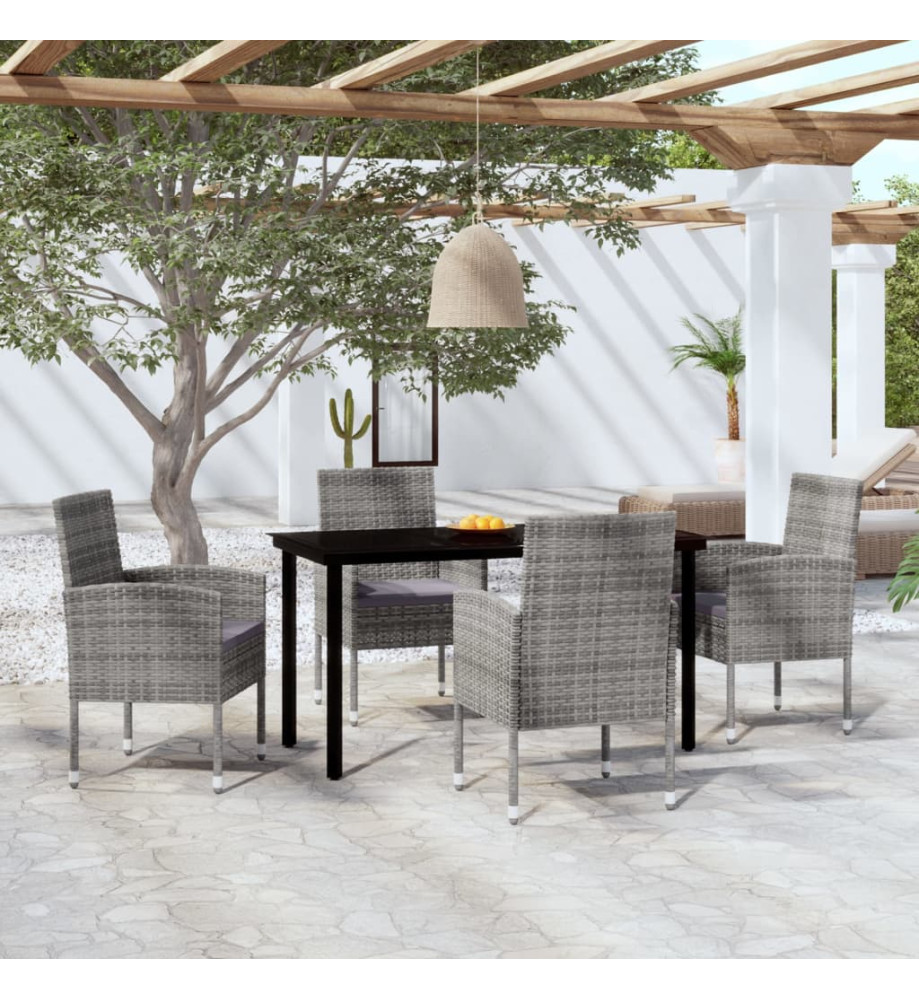 Ensemble de salle à manger de jardin 5 pcs Anthracite Ensemble de salle à manger de jardin 5 pcs Anthracite