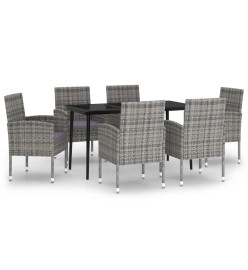 Ensemble de salle à manger de jardin 7 pcs Anthracite