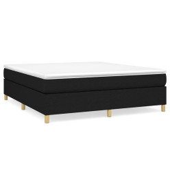 Lit à sommier tapissier avec matelas Noir 180x200 cm Tissu