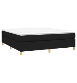 Lit à sommier tapissier avec matelas Noir 180x200 cm Tissu