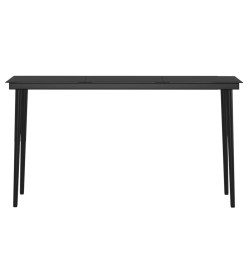 Ensemble de salle à manger de jardin avec coussins 5 pcs Noir