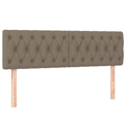 Sommier tapissier avec matelas et LED Taupe 140x200 cm Tissu