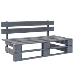Salon de jardin palette 6pcs avec coussins pin imprégné de gris