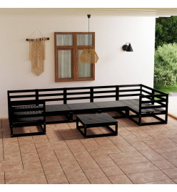 Salon de jardin 8 pcs Bois de pin massif