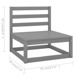Salon de jardin 8 pcs avec coussins Bois de pin massif