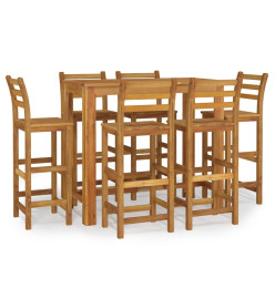 Ensemble de salle à manger de jardin 7 pcs Bois d'acacia solide