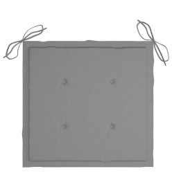 Chaises pliables de jardin avec coussins 4 pcs Teck solide