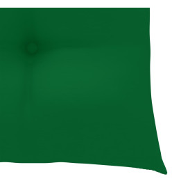 Chaises de jardin 6 pcs avec coussins vert Bois de teck solide